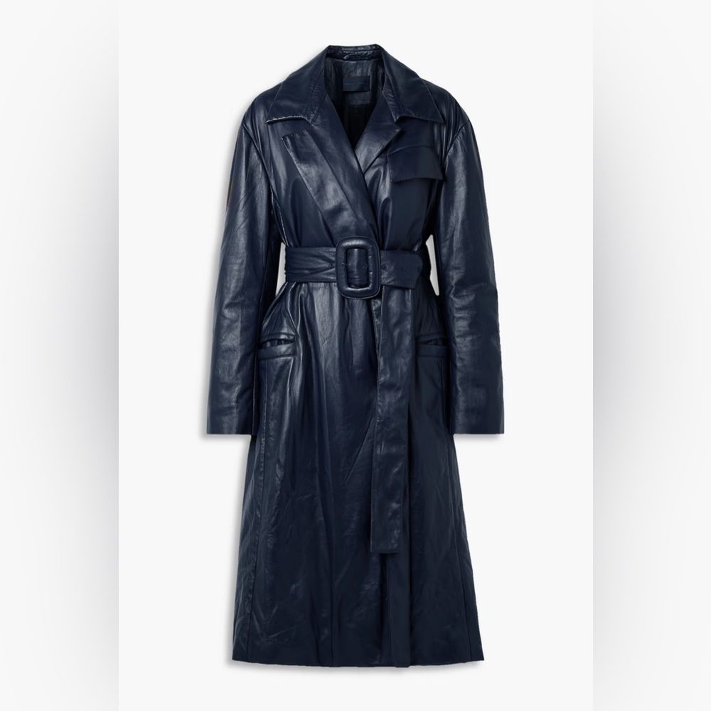 Proenza Schouler belter leather trench coat